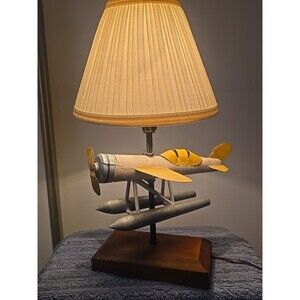 Rare Custom Vintage Palecek Float Plane Lamp  15x9x10